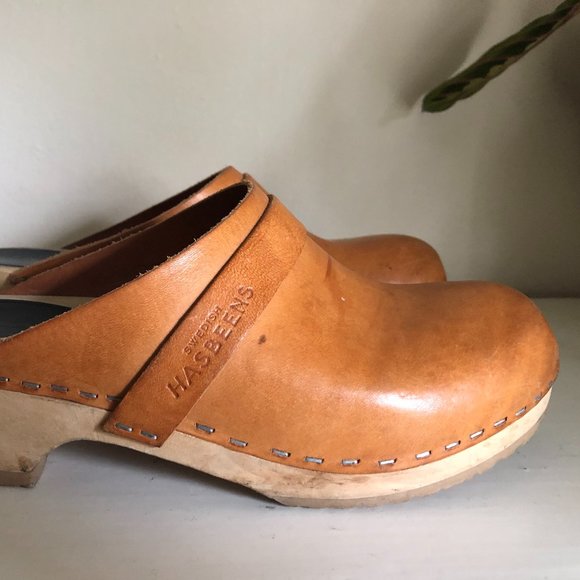 Swedish Hasbeens Tan Leather Mules - Picture 4 of 5